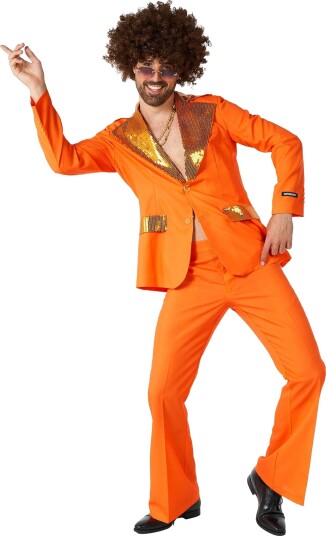 Suitmeister Disco Orange Dress - XX-Large