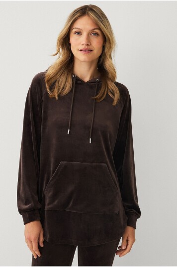 Ellos Collection Hettegenser i velur Brun