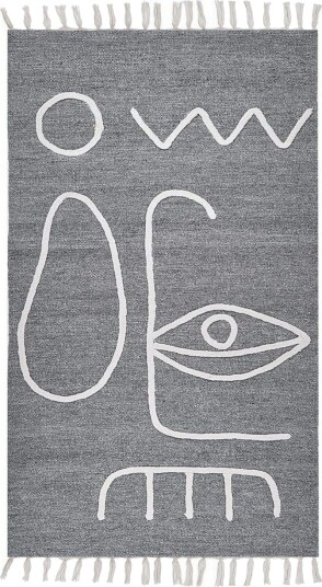 Flatvevd Yavu - Grå, hvit, 80x150 cm Flatvevd Yavu - Grå, hvit, 80x150 cm