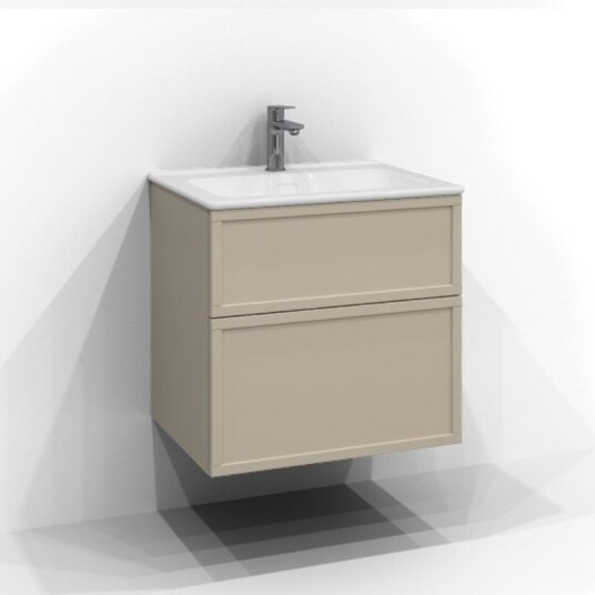 Svedbergs Poem Ramme Servantskap D45 med 2 Skuffer Sand / 60cm Svedbergs Poem Ramme Servantskap D45 med 2 Skuffer Sand / 60cm