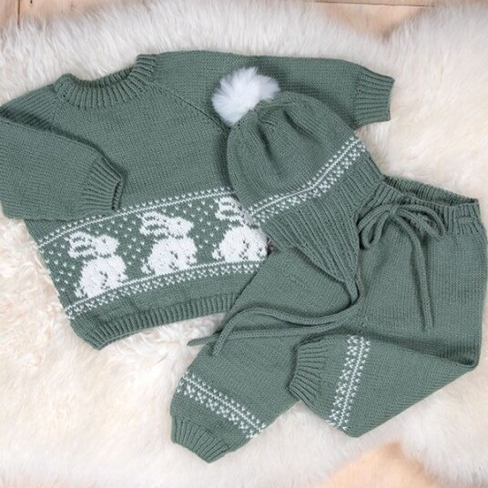 Bluum Strik Strikkesett Kanin - garnpakke i Bluum Pure Eco Baby Wool