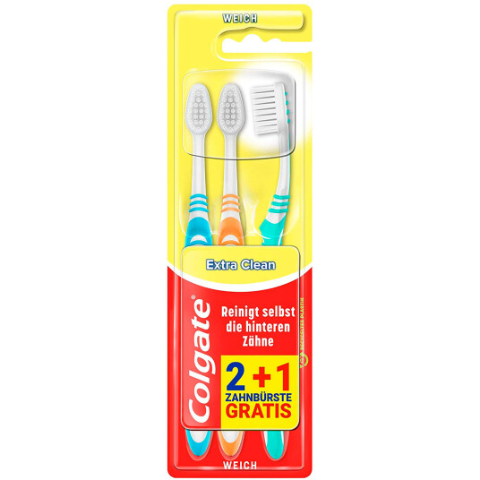 Colgate SOFT Tandbørster 3 stk. Extra Clean