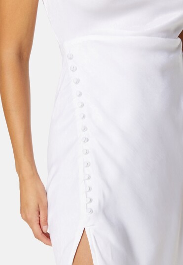 Bubbleroom Occasion Frey Satin Midi Wedding Gown White 40