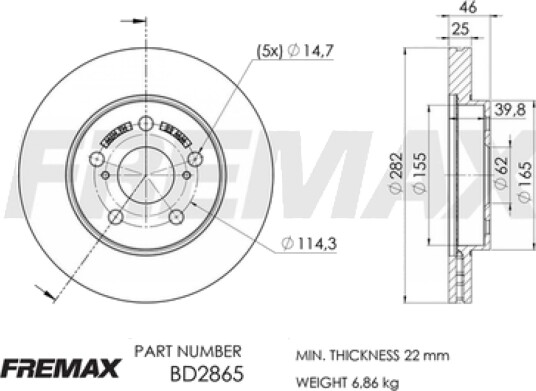 Bremseskive FREMAX BD-2865