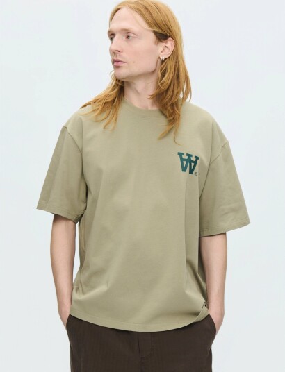 WOOD WOOD Wwliam Tee Aachest 25220 Khaki green L
