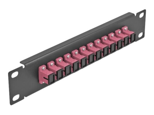 Delock - Koblingspanel - Sc Mm X 12 - Svart - 1U - 10"