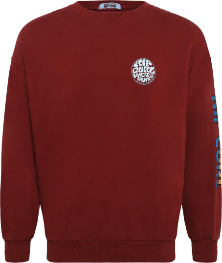 Rip Curl Sg Heritage Oversized Fleece   Burgundy   S