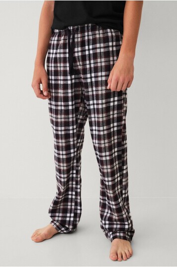 Ellos Collection Pysjbukser i flanell Svart