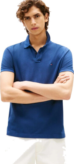 Tommy Hilfiger Garment Dye Reg Polo - Blue - M