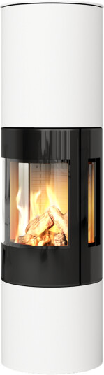 Rais Viva L 160 hvit gasspeis med sideglass og glassdør