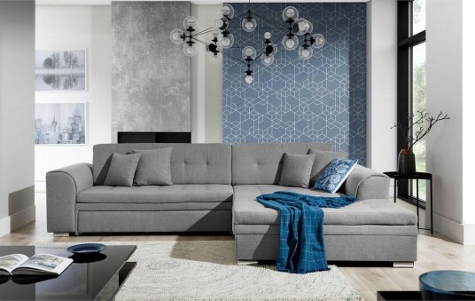 Hjørnesofa Eltap Sorento 296x194x78 cm Inari 91 Grå Høyre