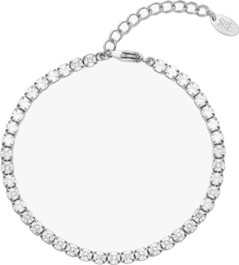 Who Is She Tennis Bracelet Sølv ONE SIZE