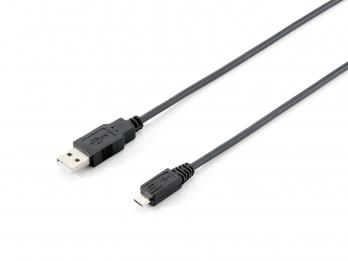 EQUIP USB-A til Micro-B 1,8m kabel, sort usb 2.0
