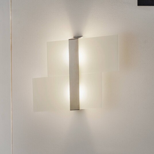 SOLLUX LIGHTING Vegglampe Square to glassavsnitt krom SOLLUX LIGHTING Vegglampe Square to glassavsnitt krom