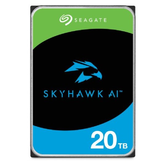 Seagate Skyhawk AI 16TB Harddisk med 512MB cache - Intern 3.5" SATA 6Gb/s