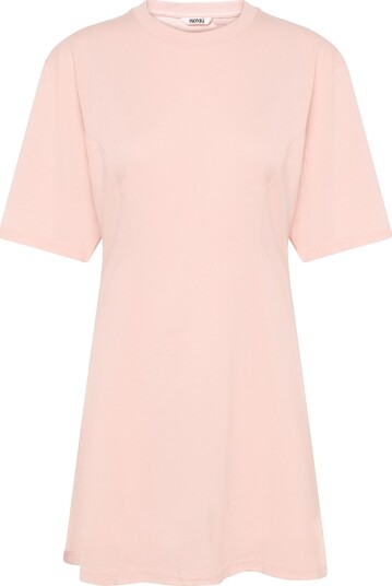 Monki Mini Fit And Flare T Shirt Dress Pink S