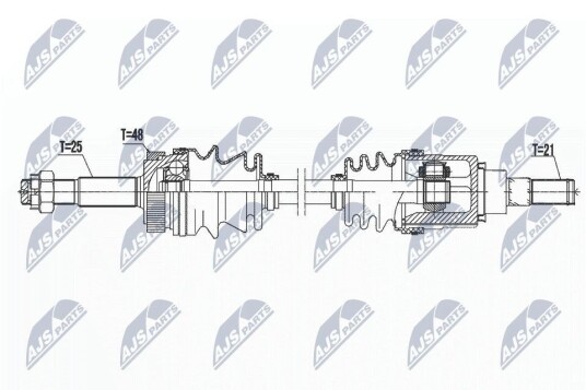 Nty Drivaksel NTY NPW NS 076 Nty Drivaksel NTY NPW NS 076