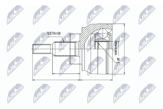 Nty Drivknute drivaksel NTY NPZ VW 033