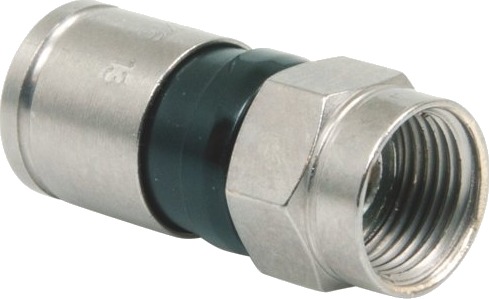 Triax Koaksialplugg F-Type EX 6-49/83 75 Ohm Nikkel