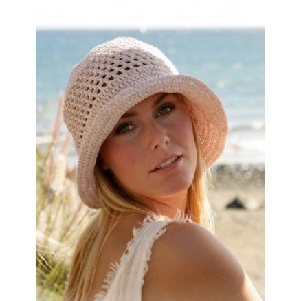 Seaside by DROPS Design Hatt Hekleoppskrift str S L