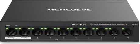 Mercusys Ms110p, Håndtert, Fast Ethernet (10/100), Full Tosidig, Strøm Over Ethernet (Poe), Kan Monteres På Vegg Mercusys Ms110p, Håndtert, Fast Ethernet (10/100), Full Tosidig, Strøm Over Ethernet (Poe), Kan Monteres På Vegg