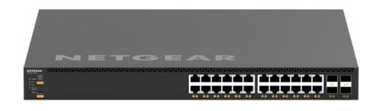 Netgear Av Line M4350-24X4v - Switch - L3 - Styrt - 24 X 100/1000/2.5G/5G/10Gbase-T (Poe+) + 4 X 1/10/25 Gigabit Sfp28 - Front Til Bakside-Luftflyt - Rackmonterbar - Poe+ (576 W)