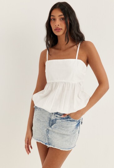 True Religion Sadie Mini Denim Skirt Flap