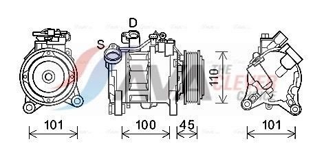 AC kompressor AVA Clever Choice BWAK499 AC kompressor AVA Clever Choice BWAK499