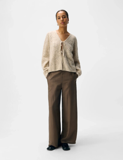 Object Objflora Re L/S Knit Cardigan Noos - Grey - S Object Objflora Re L/S Knit Cardigan Noos - Grey - S