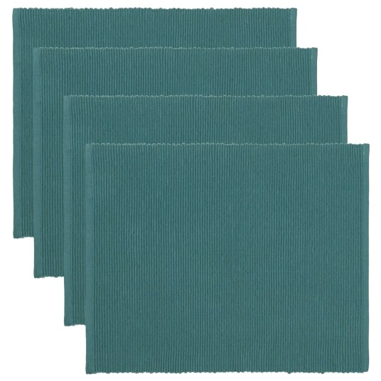 Linum Uni Spisebrikke 35x46 cm 4 pk Dark Turqouise