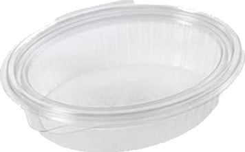 Salatbakke Clearshow 370 Ml 167X131x45 Mm Oval Hængslet Låg Rpet Klar,12 Pk X 50 Stk/Krt