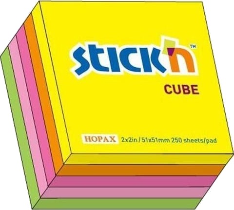 Skrive /Noteslapper Kubemiks 5 Farger Neon 175504