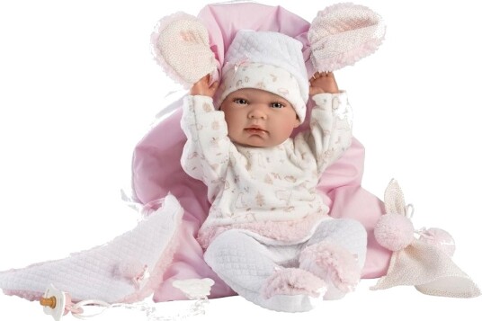 Llorens Nica Babydukke Med Sovepose Vinyl 40 cm