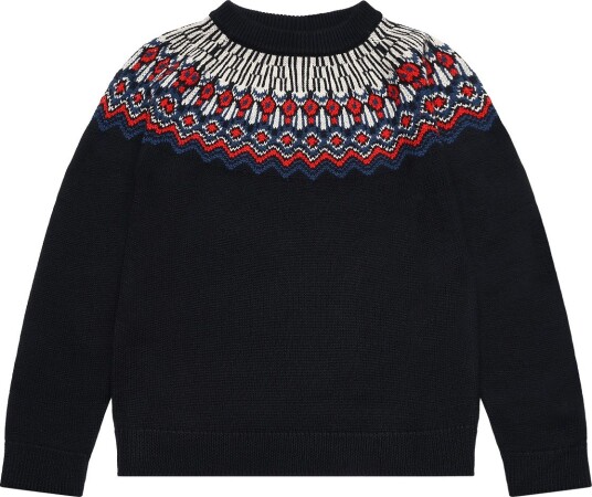 FUB Fair Isle Sweater DARK NAVY 140 FUB Fair Isle Sweater DARK NAVY 140