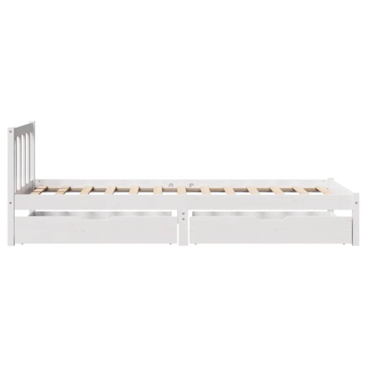 Sengeramme uten madrass hvit 90x190 cm heltre furu