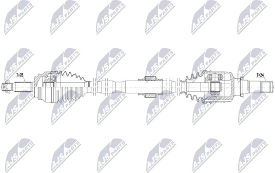 NTY NPW MS 126 Drivaksel NTY NPW MS 126 Drivaksel
