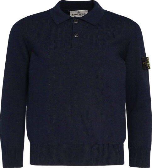 Stone Island Poloskjorte Strikk Navy Blue Stone Island 12 år 152 Genser Blå