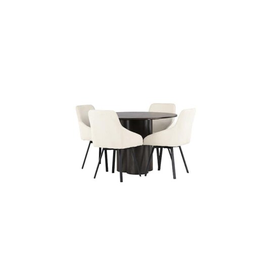 Venture Home Spisegruppe Venture Home Olivia Ø110 cm med 4 stk Rosie Stoler GR23805V
