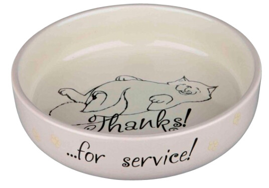 Keramikkskål "Thanks For Service" Til Kort Nese 0.3 L/Ø 15 cm Blandede Farger Keramikkskål "Thanks For Service" Til Kort Nese 0.3 L/Ø 15 cm Blandede Farger