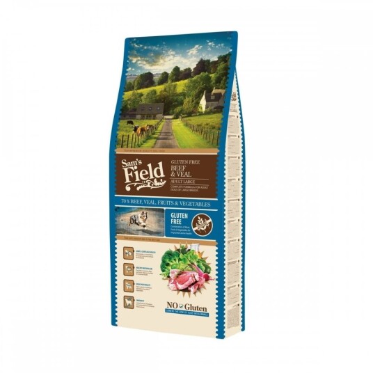 Sam's Field Voksen Hundemat Large Storfe & Kalv 13 kg