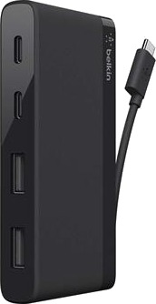 Belkin USB C 4 Port Mini Hub F4U090BTBLK