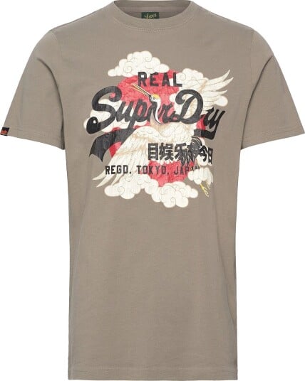 Superdry Vl Tokyo Relaxed Tee LIGHT KHAKI GREEN S