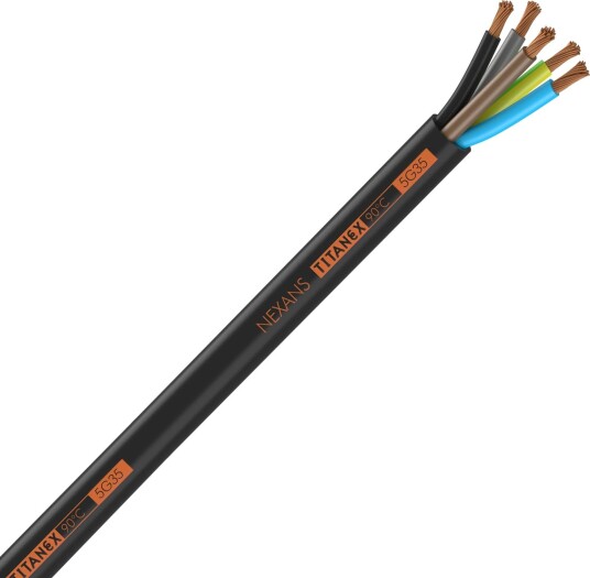 Nexans Gummikabel Titanex H07rn-F 4g2.5 Metervare 1-500m