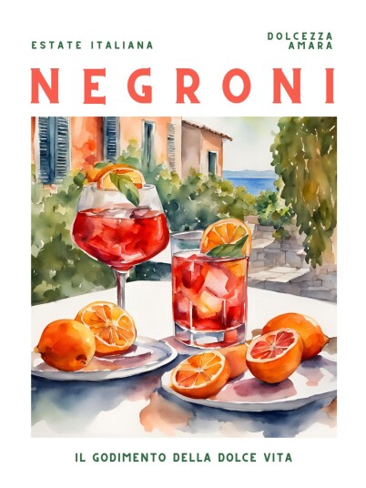Plakat Negroni Nytelse