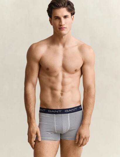 GANT Thin Stripe Trunk 3 Pack Blue XXL
