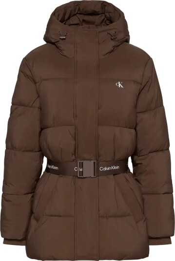 Calvin Klein Jeans Belted Midweight Puffer Brown XL