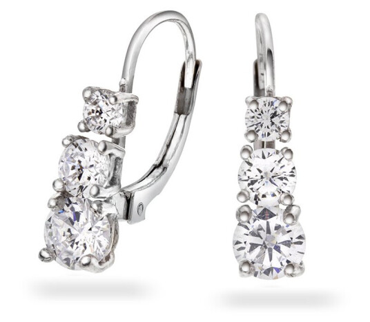 Pan Jewelry, Øredobber i 925 sølv med zirkonia