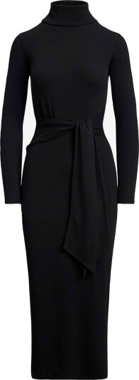 Lauren Ralph Lauren Tie Front Turtleneck Dress Black XL Lauren Ralph Lauren Tie Front Turtleneck Dress Black XL