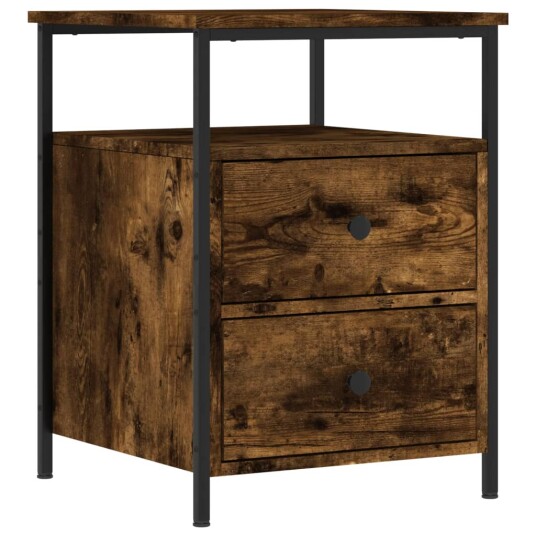 vidaXL Nattbord 2 stk røkt eik 44x45x60 cm konstruert tre