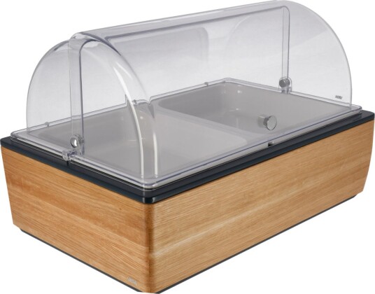 VEGA Buffet Display Montana høy 6.5 cm 2x GN 1/2 i melamin hvit GN 1/1